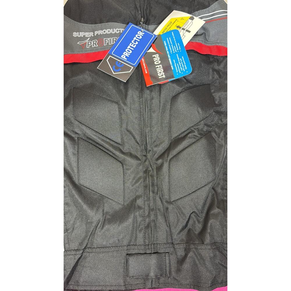 ProFirst Riding Jacket L Armor Black Gray Red Protective New - Picture 5 of 9
